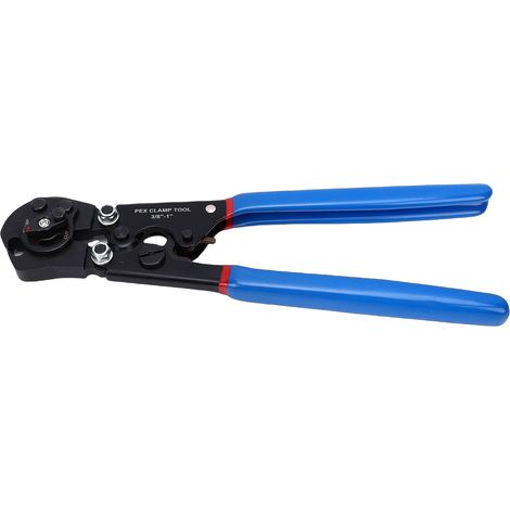 Outil de serrage PEX Pince à sertir pour anneaux en acier inoxydable 3/8 à 1 pouce Compatible avec les raccords en polyéthylène en laiton Poignée ergonomique Conception à cliquet DIY Plomberie profess (1/5)