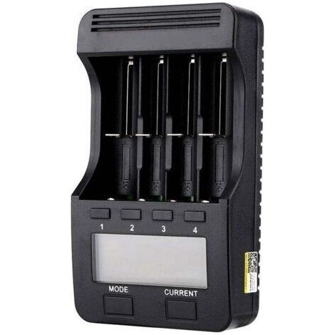 Chargeur de pile intelligent Lii 500 Écran LCD 4 emplacements pour batteries Ni MH Ni Cd Li Ion Courant réglable 300/500/700/1000mA (1/5)