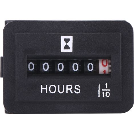 Compteur horaire mécanique 6-80 V CC, adapté aux moteurs diesel et essence, générateurs, bateaux à moteur, etc. HM001 (1/5)