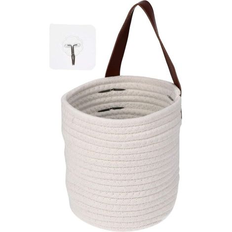 Bardusch-Panier Mural En Corde De Coton Tissé À La Main Décoration Dintérieur Rangement Multifonctionnel (1/4)