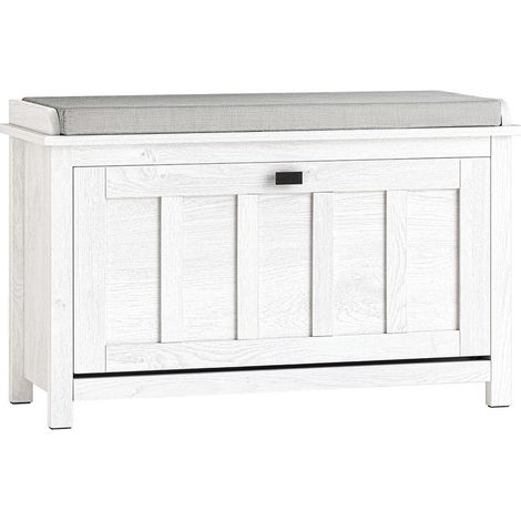 Sobuy – Banc à chaussures vintage avec coussin rembourré – Meuble rangement 80x30x50cm – Capacité 150kg – FSR161W