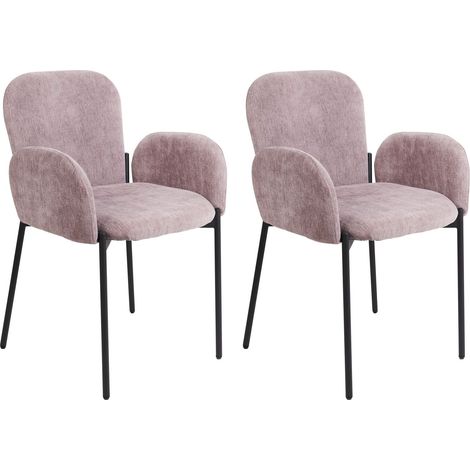 Esszimmerstuhl 2er Set ALBEE Rosa
