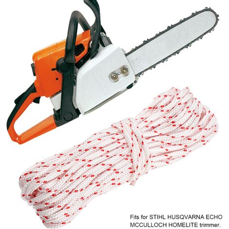 Corde de démarrage de 5 mm et 10 m pour débroussailleuse STIHL HUSQVARNA ECHO MCCULLOCH HOMELITE (1/4)