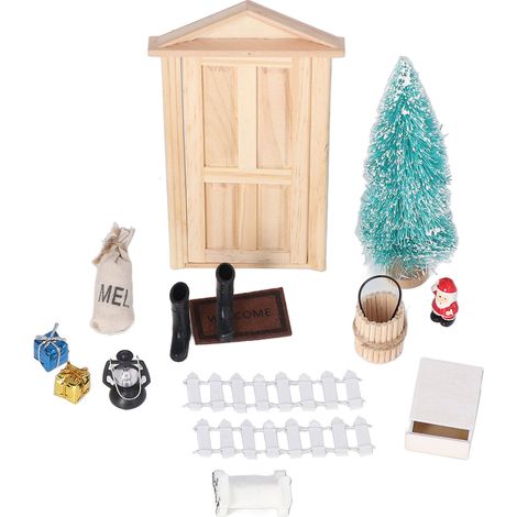 Ensemble de portes de Noël pour maisons de poupées, échelles 1:12 et 1:6, à monter soi-même. Miniatures en résine imitant à la perfection le bois de tilleul. Mobilier pour maison de poupée. (1/5)