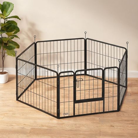 Barrière pour chien grigio Scuro en acciaio 160 x 80 x 60 cm (1/5)