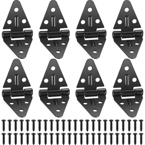 8 Pièces Charnières Pliantes, Charnière 180 Degrés Noire, Charnière de Meuble, pour Armoire, Penderie, Boîte en Bois, Table Pliante, Charnières pour Portes de Jardin (1/5)