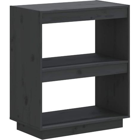 Maison Exclusive - Bücherregal Grau 60x35x71 cm Massivholz Kiefer (1/5)