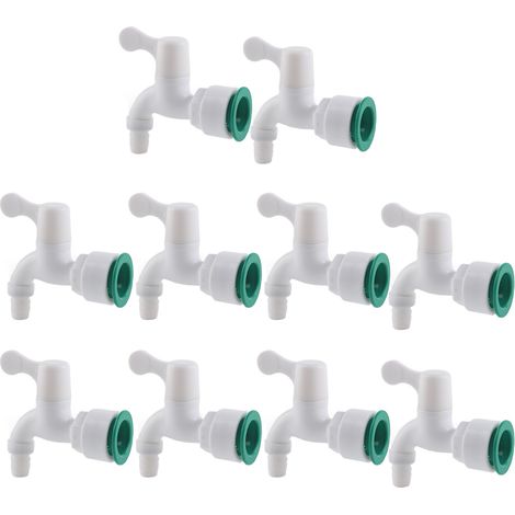 10 raccords rapides de buse d'eau 25mm/1in, connecteurs à pousser pour système de distribution de pression, kit de 10 pièces (1/5)