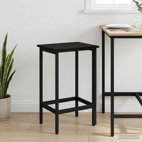 vidaXL Taburete de bar Roble Negro 40 x 32 x 64 cm (1/5)