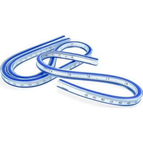 Règle Flexible, (30CM + 60CM) Règle Courbe, Règle de Serpent Créative Double Face pour l'Ecole, Studio, Dessin, Vêtement, Menuiserie (1/5)