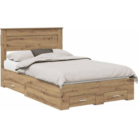 Maison Exclusive - Estructura de cama con cajón Roble artisan 120 (1/5)