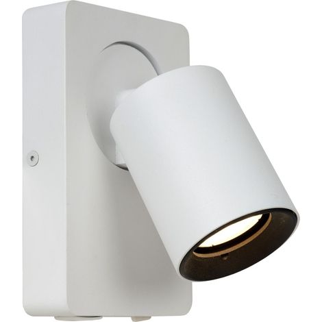 Lucide NIGEL - Bettlampe / Wandleuchte - LED Dim to warm - GU10 - 1x5W 2200K/3000K - Mit USB-Ladepunkt - Weiß (1/5)