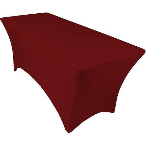 housse De Table Pour Table Pliante 183 Cm - Rouge, Housse De Table Lastique, Housse De Table Pour Clubs Et Restaurants (1/5)