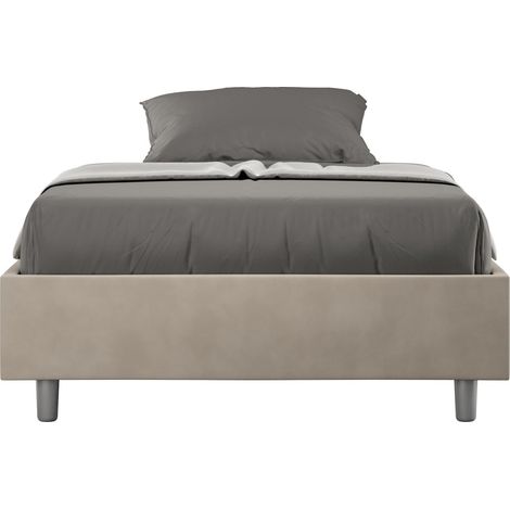 Letto Matrimoniale Francese Sommier 140x200 cm Senza Rete Azelia Sabbia (1/3)
