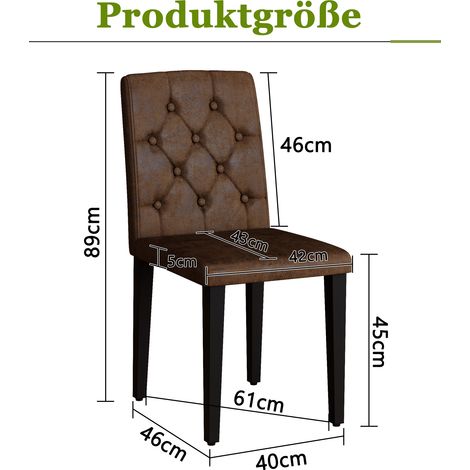 Lot de 4 chaises de cuisine vintage marron, assise en tissu velours effet daim, pieds métalliques noirs, style européen, parfaites pour salle à manger ou espace repas. (1/5)