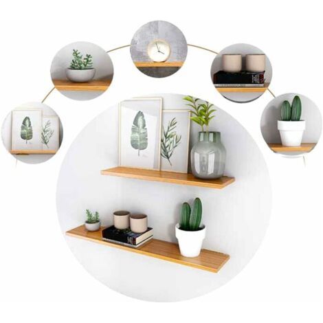 Support d'étagère triangulaire flottant en métal, support d'étagère mural dissimulé, support décoratif à monter soi-même, convient aux chambres, salons et salles de bains, lot de 2 (8x10 cm / 3,1x3,9 
