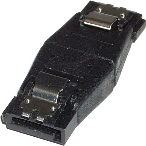 BeMatik - Adaptateur SATA 7P-7P femelle-femelle Latch-Latch (1/2)