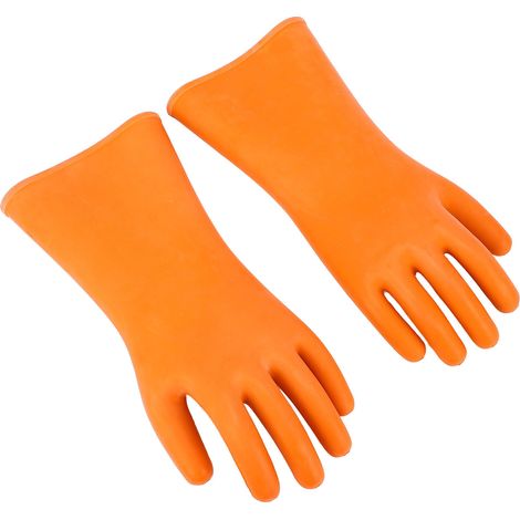 Gants d'électricien isolés haute tension (1 paire), en caoutchouc résistant aux coupures et imperméables, 20 000 V. (1/5)