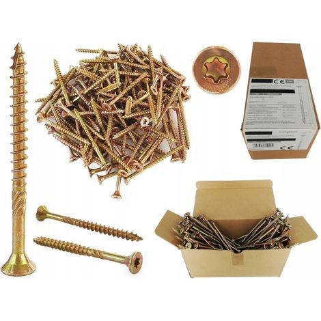 Tornillos para carpintería PARA madera, tornillo cónico para carpintería 6x70 Torx, 100 unidades