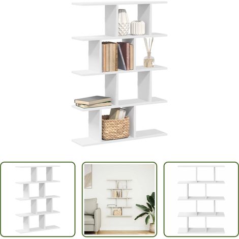 Rangement -  Étagère cube murale 12 compartiments blanc bois d'ingénierie (1/5)