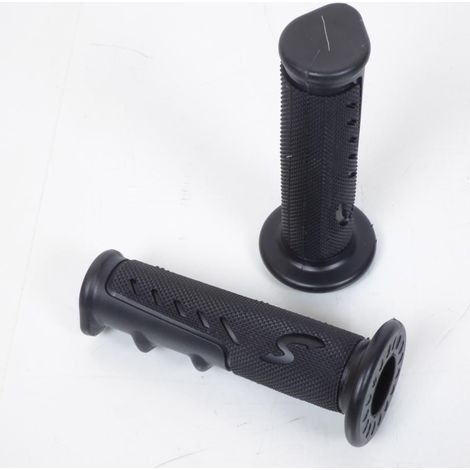 Paar schwarze Griffe mit Gummibeschichtung für Lenker Ø22