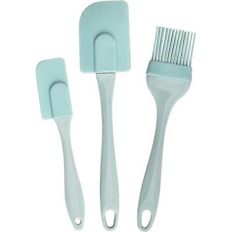 3-teiliges Silikon-Küchenhelfer-Set, hitzebeständiger Spatel, Schaber, Back- und Kochlöffel (1/5)