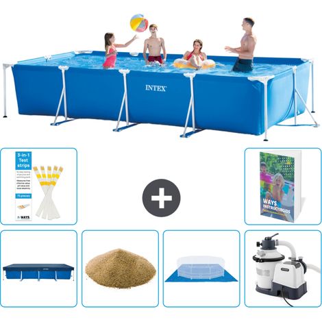 Rechteckiger Frame Pool - 450x220x84 cm - 7-teilig S158