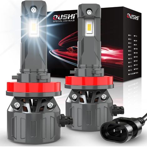 H11 LED Bulb 120W 32000LM H8 6000K Xenon White Mini Size 1:1 Bulbs H9 LED Headlight for Cars and Motorcycles, Pack of 2 (1/5)