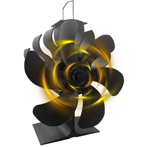 Ventilatore per camino a 6 pale – Ventilatore per stufa a energia termica – Ecologico – Ventilatore per camino per stufe – Funzionamento silenzioso (1/5)