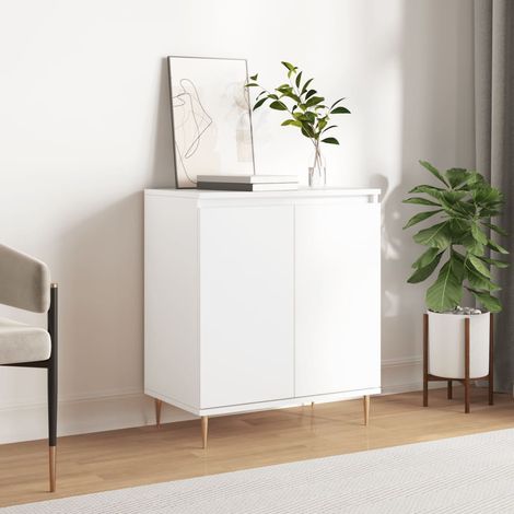 Buffet bas,Buffet Commode industriel Blanc 60x35x70 cm Bois d'ingénierie -QS68696 (1/5)