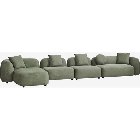 Divano modulare chaise longue sinistro a 4 pezzi in ciniglia Coco SKLUM (1/5)