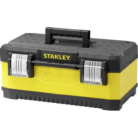 Stanley – Boîte à outils bimatière 51 cm – Structure métal et polypropylène – Cadenassable – Poignée ergonomique – Plateau porte-outils intégré