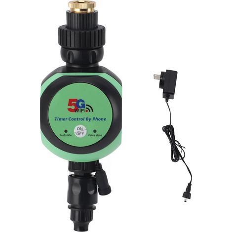 Programmeur d'arrosage WiFi 5G Bluetooth Minuterie intelligente Économie d'eau IP68 Contrôle via application pour jardin balcon terrasse (1/5)