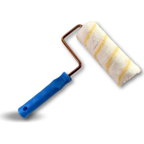 Rouleau peinture anti-goutte polyamide rayé jaune Ø alésage 8 mm - Quantité x 1 - Polyamide (1/5)