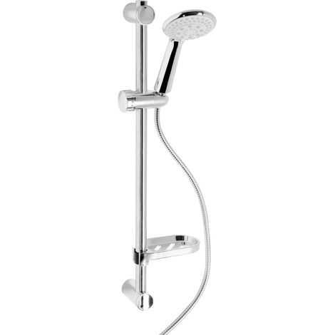 Metaform - Saliscendi Doccia 5 getti Doppia aggraffatura in Acciaio inox e ABS Mod. Palinuro