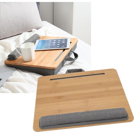 Table d'appoint en bambou pour ordinateur portable, coussin, lit, canapé, support de rangement pour voiture (1/5)