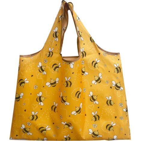 Sac de courses pliable grande capacité, sac pliable écologique, sac de rangement portable imprimé de manière créative (1/5)