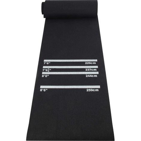 Youyijia Darts Matte mit 4 werfenden Entfernungen Oche Dart Board Matte Rutschfester Gummiteppich für Boden 300cm x 62cm