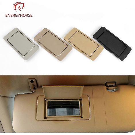 Pare-soleil pour Mercedes W203, avec miroir de maquillage et cache-cosmétiques, coloris noir, gris, jaune et beige. Compatible avec Benz Classe C A2038102110 - Pare-soleil droit noir (1/5)