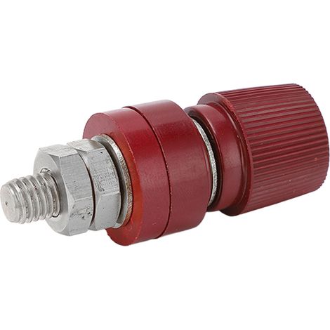 Lot de 5 bornes à vis M8 en laiton nické pour onduleur et machine à souder, petit connecteur de terminal compact (1/5)
