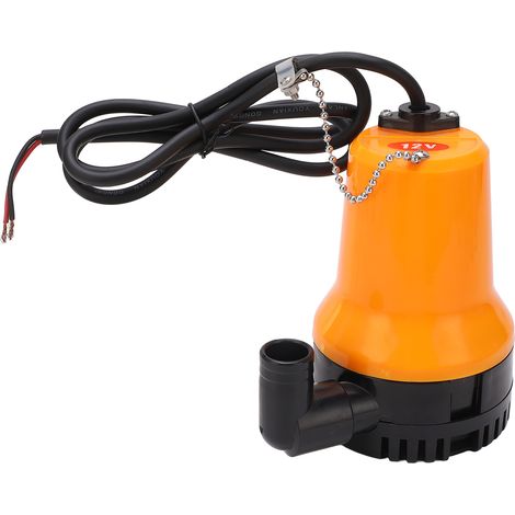 Pompe électrique submersible à courant continu, entrée d'eau de 25 mm, hauteur de refoulement de 3 à 5 m, débit élevé, pour l'irrigation agricole, 12 V CC. (1/5)