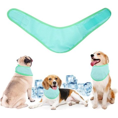 Bandana rinfrescante per cani, collare rinfrescante traspirante per animali domestici, bandana estiva ad effetto rinfrescante immediato con sciarpa di ghiaccio per attività al chiuso (1/5)