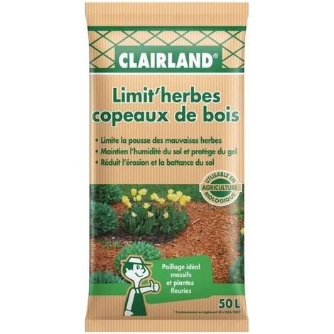 CLAIRLAND Holzspäne natur Limit’herbes - 50 L