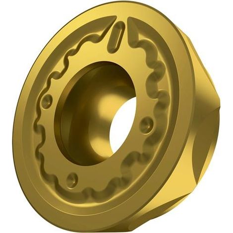 Fräswendeschneidplatte ISO RCMT 2006MOSN-R:M8330 D.6,5mm PVD beschichtet Gold (1/2)