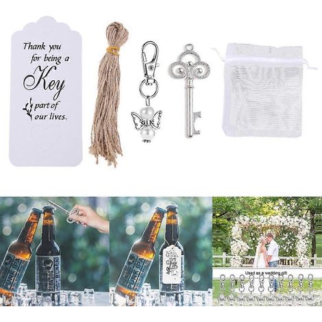 Ange gardien - Créez vos propres cadeaux de mariage artisanaux - 25 porte-clés + ouvre-bouteille (1/4)