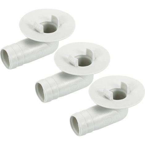 sourcing map Climatisateur Vidange Tuyau Connecteur 17mm Tube Coude Raccord Remplacement Pièce Accessoires pour Mini-Split Fenêtre AC, Beige Paquet de 3