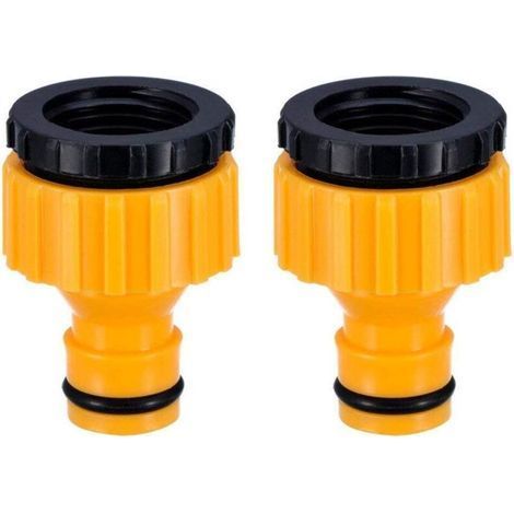 Faucet Adapter 6 Pack,Plastique 3/4 '' and 1/2 '',BSP 2 in1 Nez de Robinet d'arrosage à Visser débit,Tap Connector Threaded