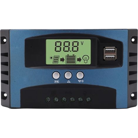 12V 24V Solar-Laderegler mit intelligenter MPPT-Erkennung, LCD-Anzeige und 30A Solarmodul-Laderegler (10A Entladung) (1/4)