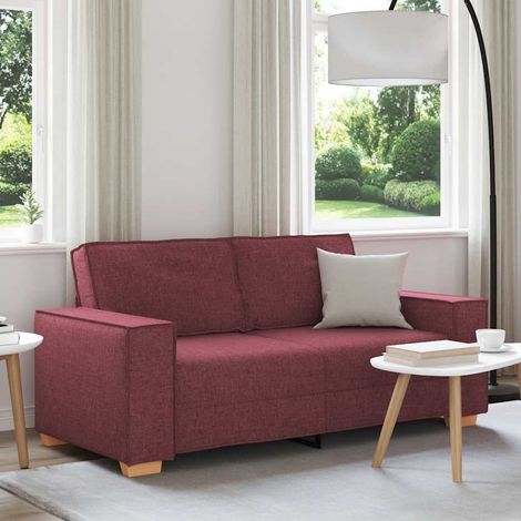 2-Sitzer Sofa Weinrot 180x78x84 cm Stoff (1/5)