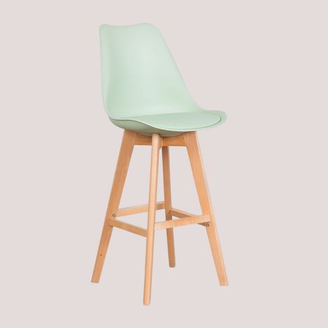Pacco di 2 sgabelli alti 75 cm con cuscino in similpelle Nordic SKLUM            